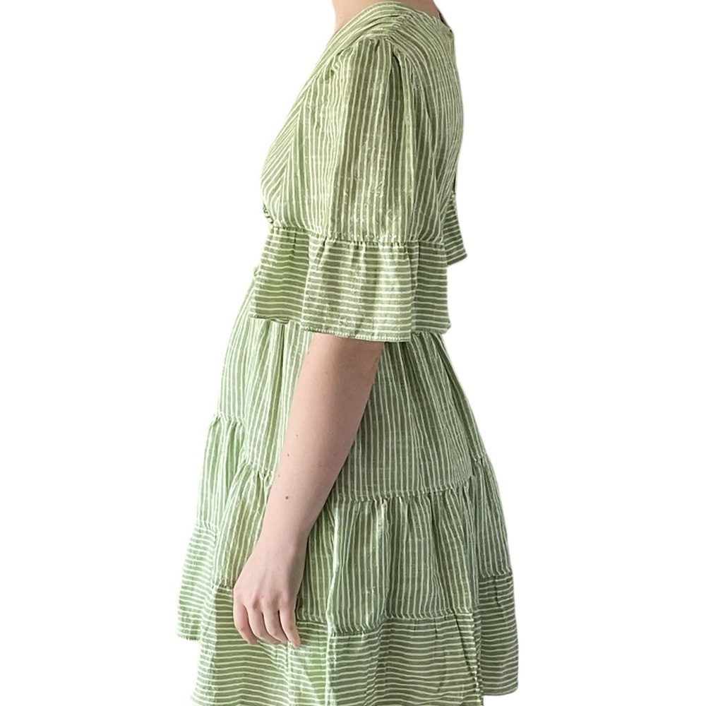 Max Studio Women's Flutter Sleeve Tiered Short Dress Size XS - Picture 3 of 7